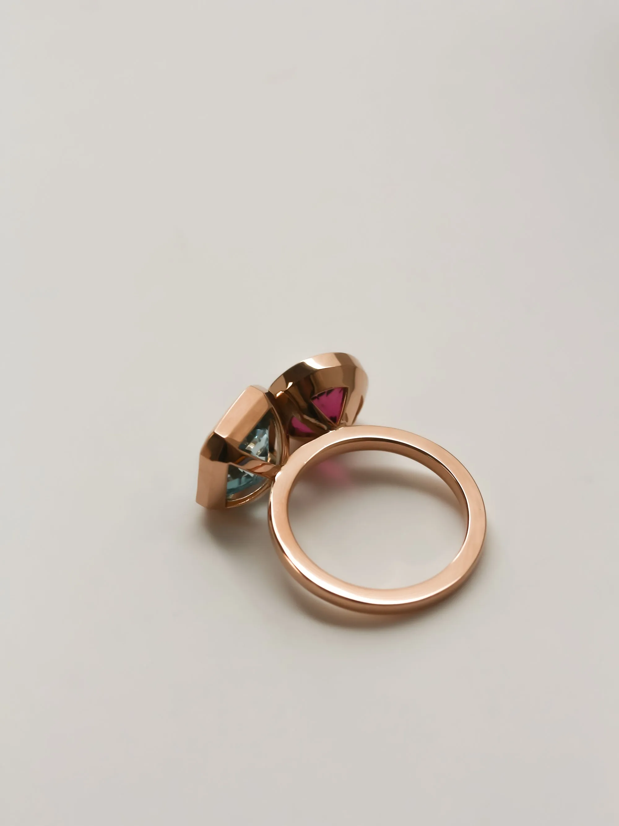 Rubellite & Aquamarine Baroness Ring