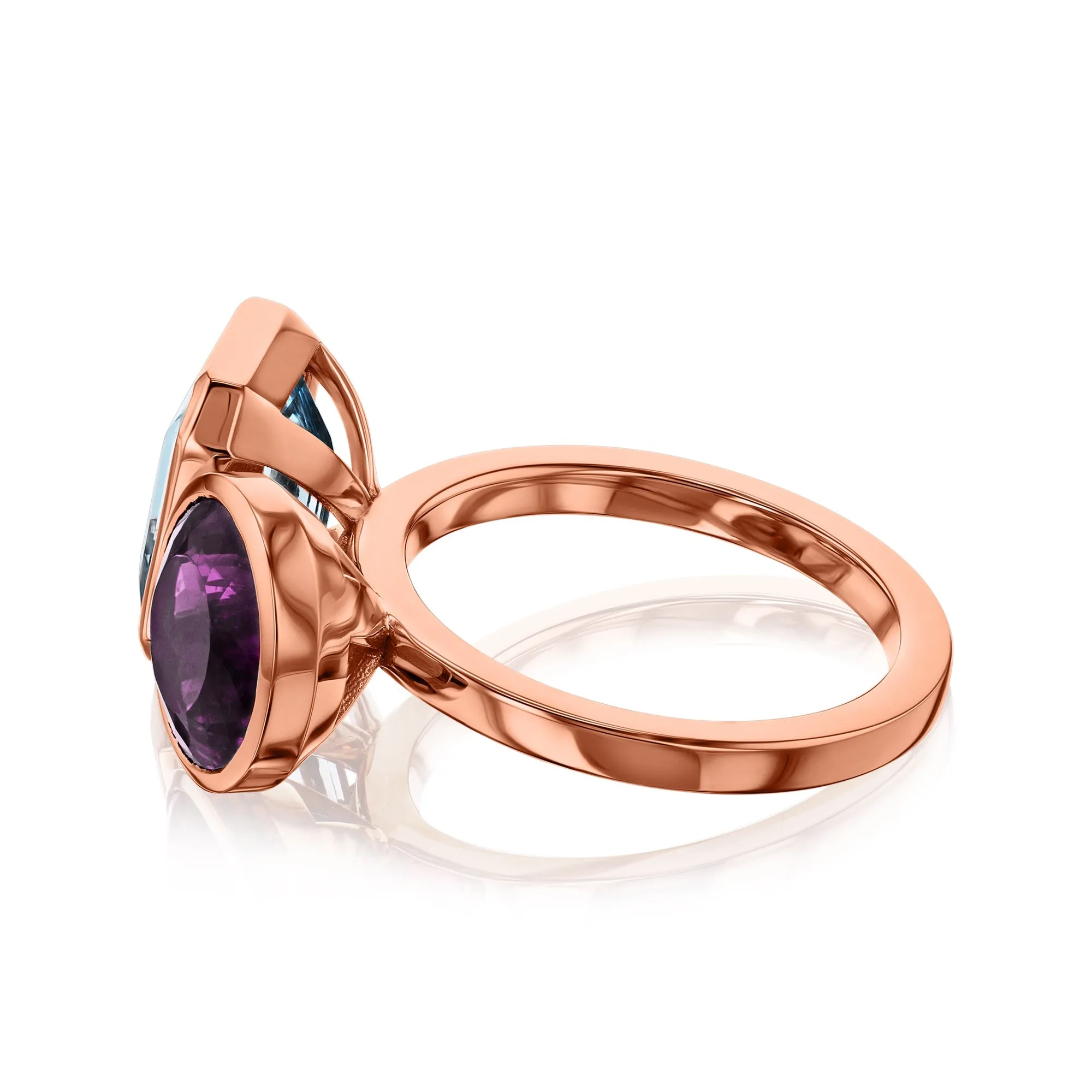 Rubellite & Aquamarine Baroness Ring