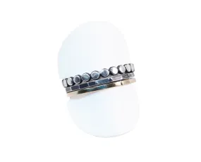Set of 3 Two-Tone Stacking Rings