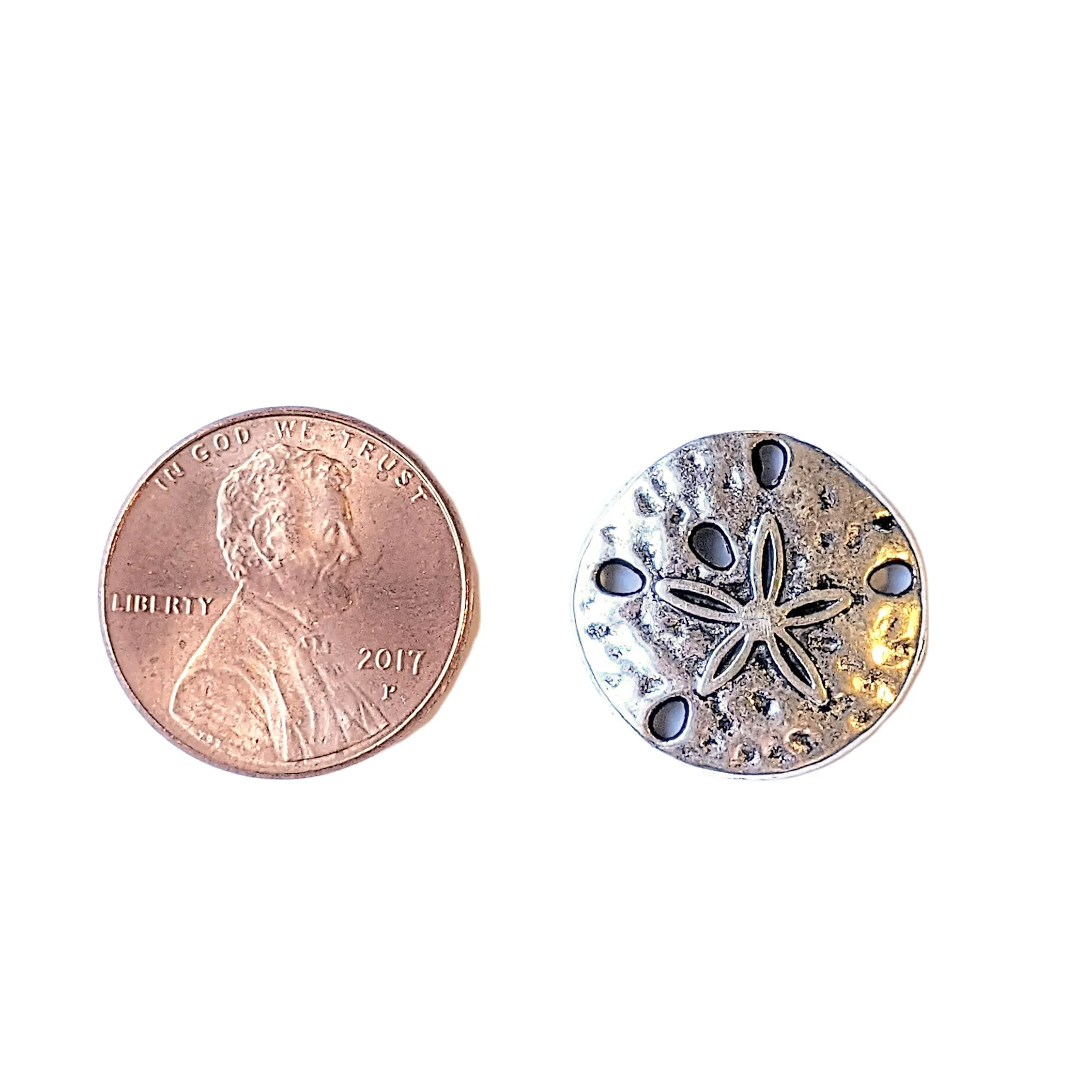 Silver Small Sand Dollar Charm