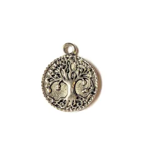 Silver Tree of Life Disc Charm IV