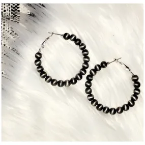 Silver Wings Hoops