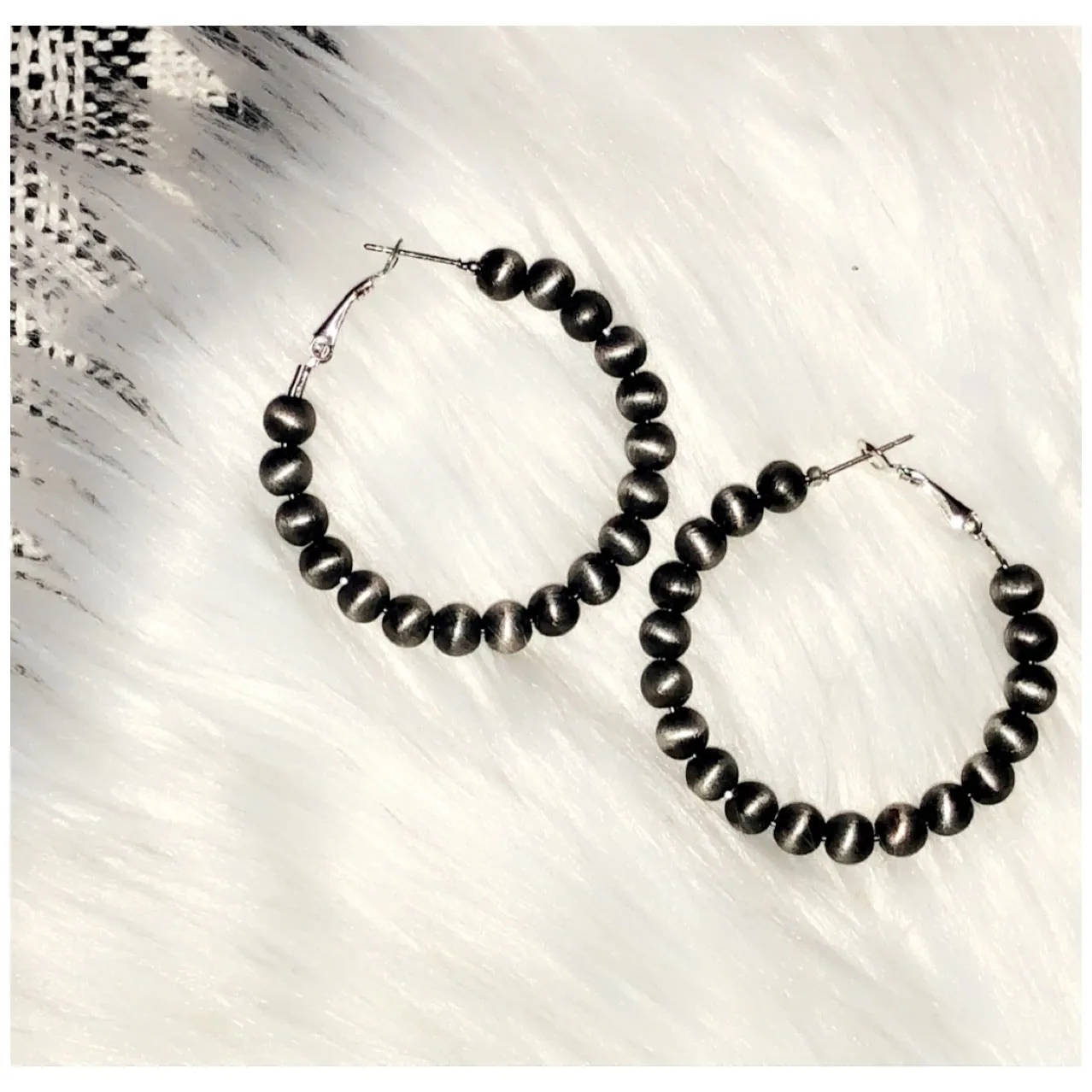 Silver Wings Hoops
