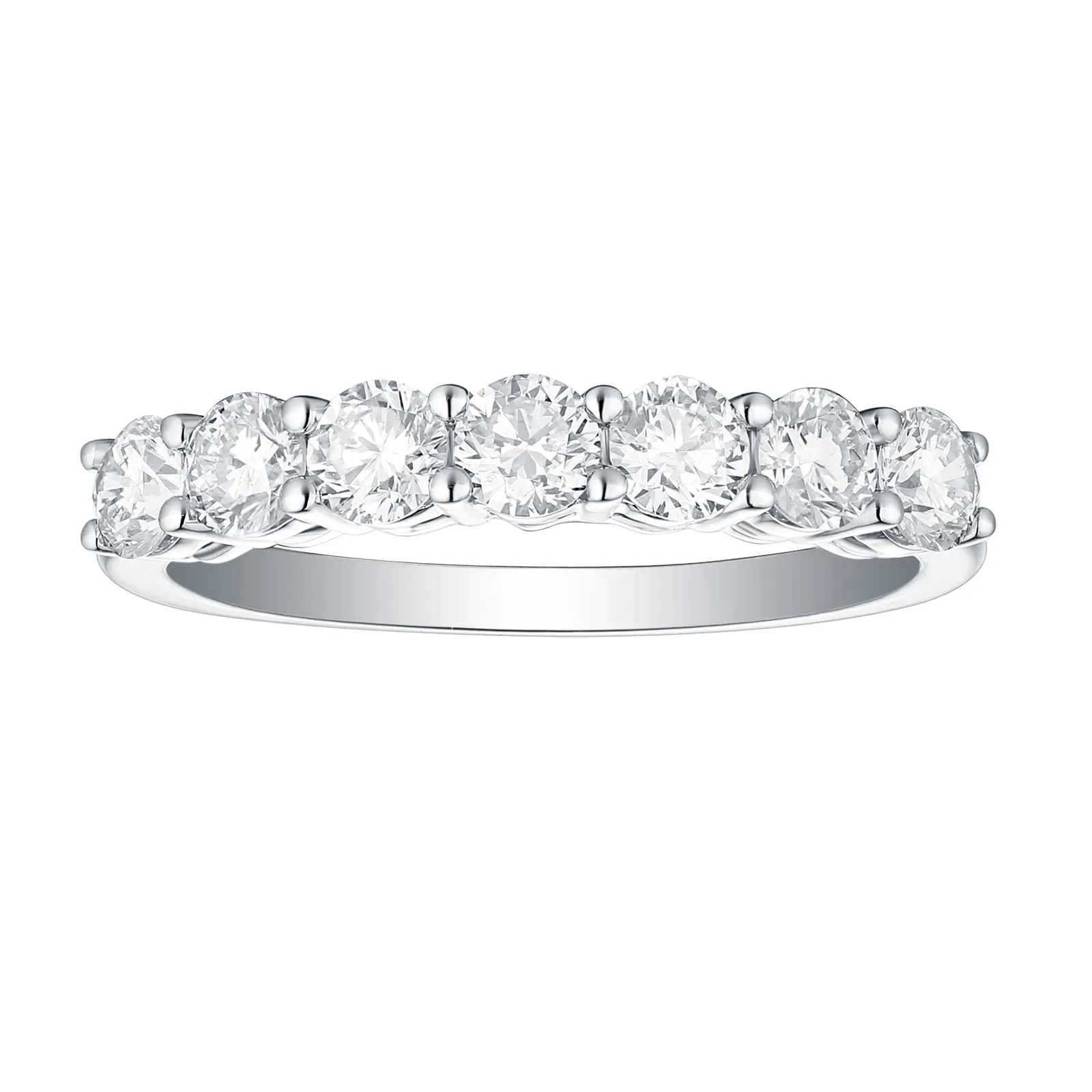Smiling Rocks Lab Grown Diamond Seven-Stone Band (0.75 ctw) - SRR-01044WHT