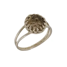 Smoky quartz gemstone ring sterling silver ring