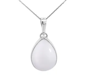 Stering Silver Teardrop Moonstone Pendant