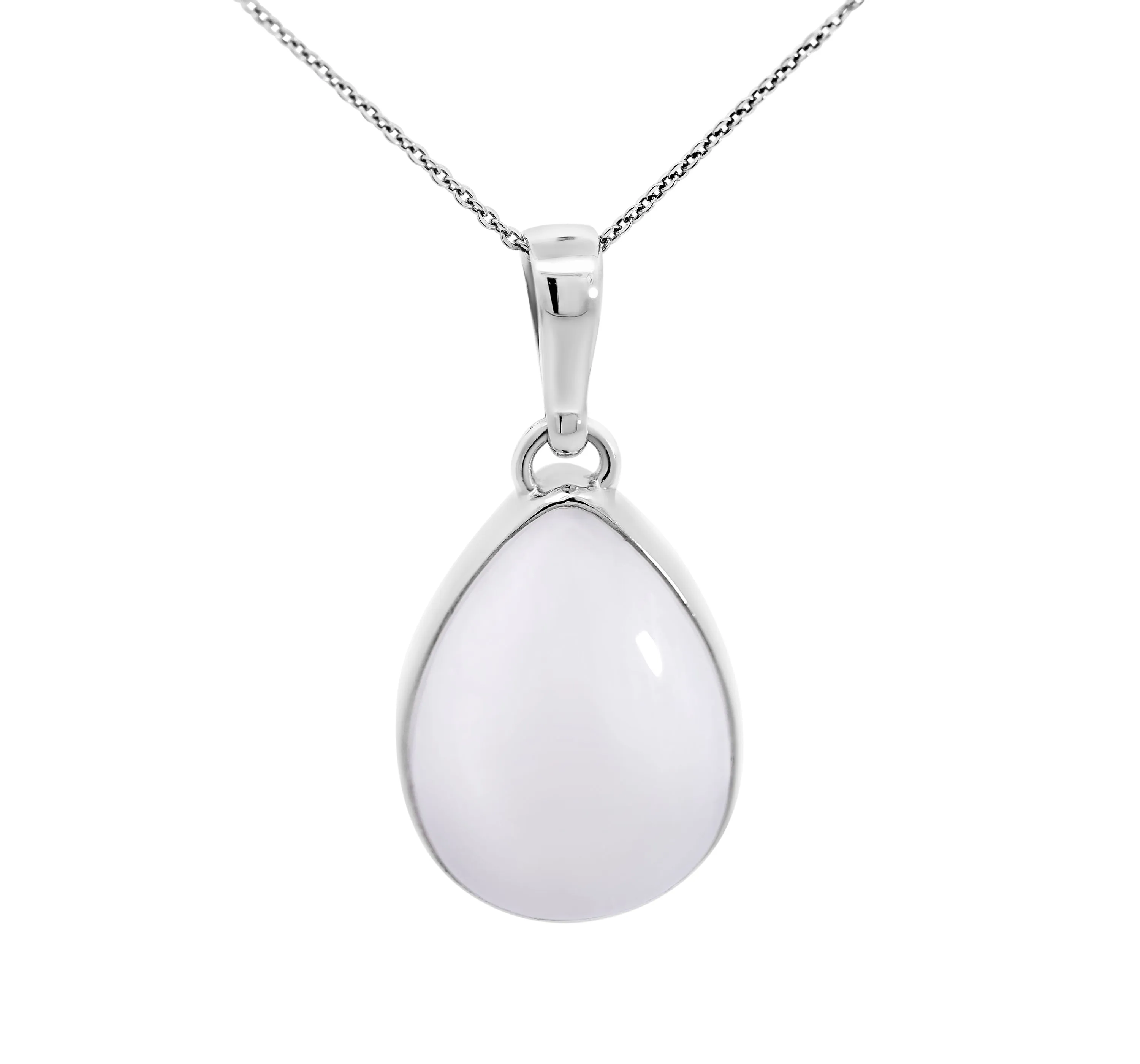 Stering Silver Teardrop Moonstone Pendant