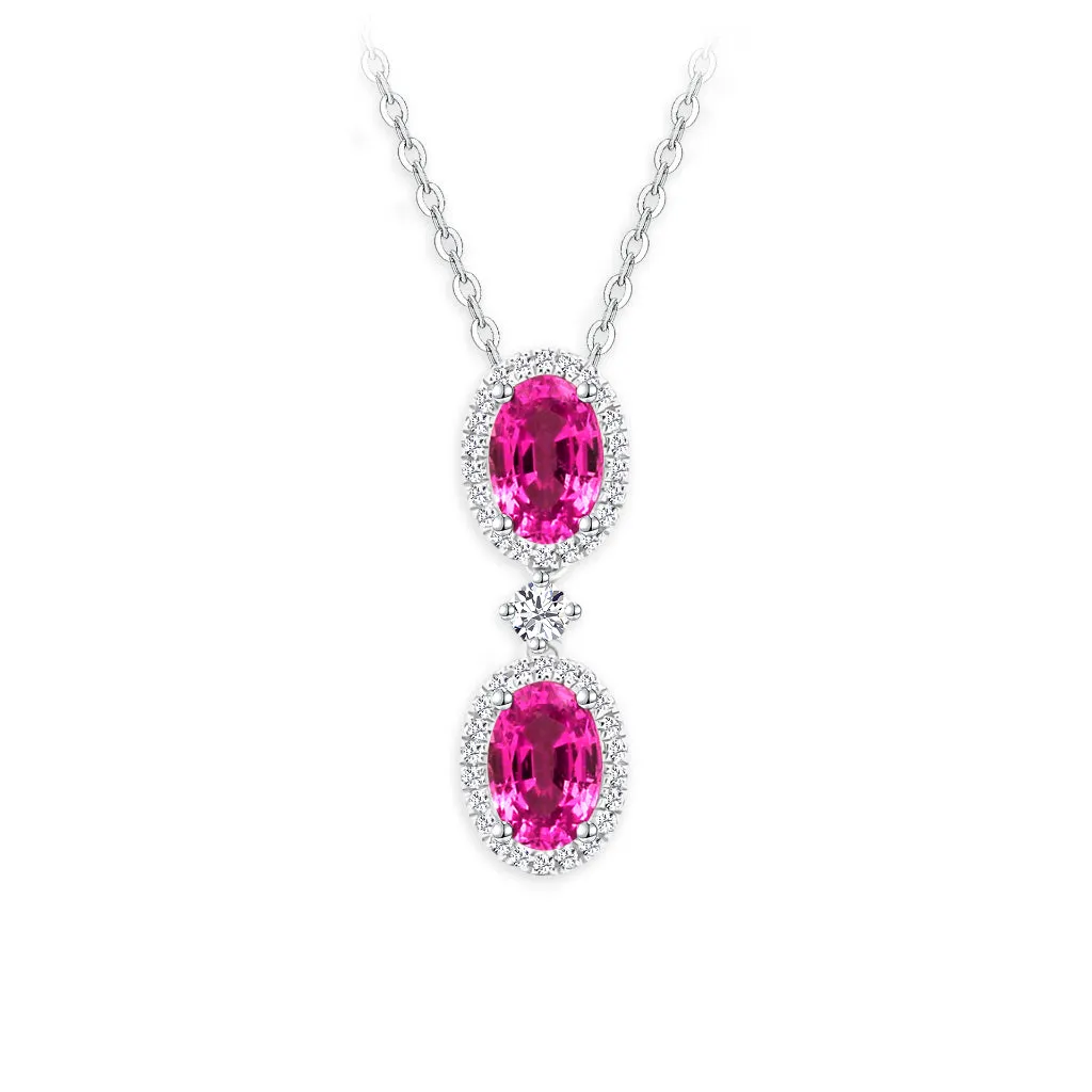 TAKA Jewellery Blue Sapphire and Diamond Necklace 18K