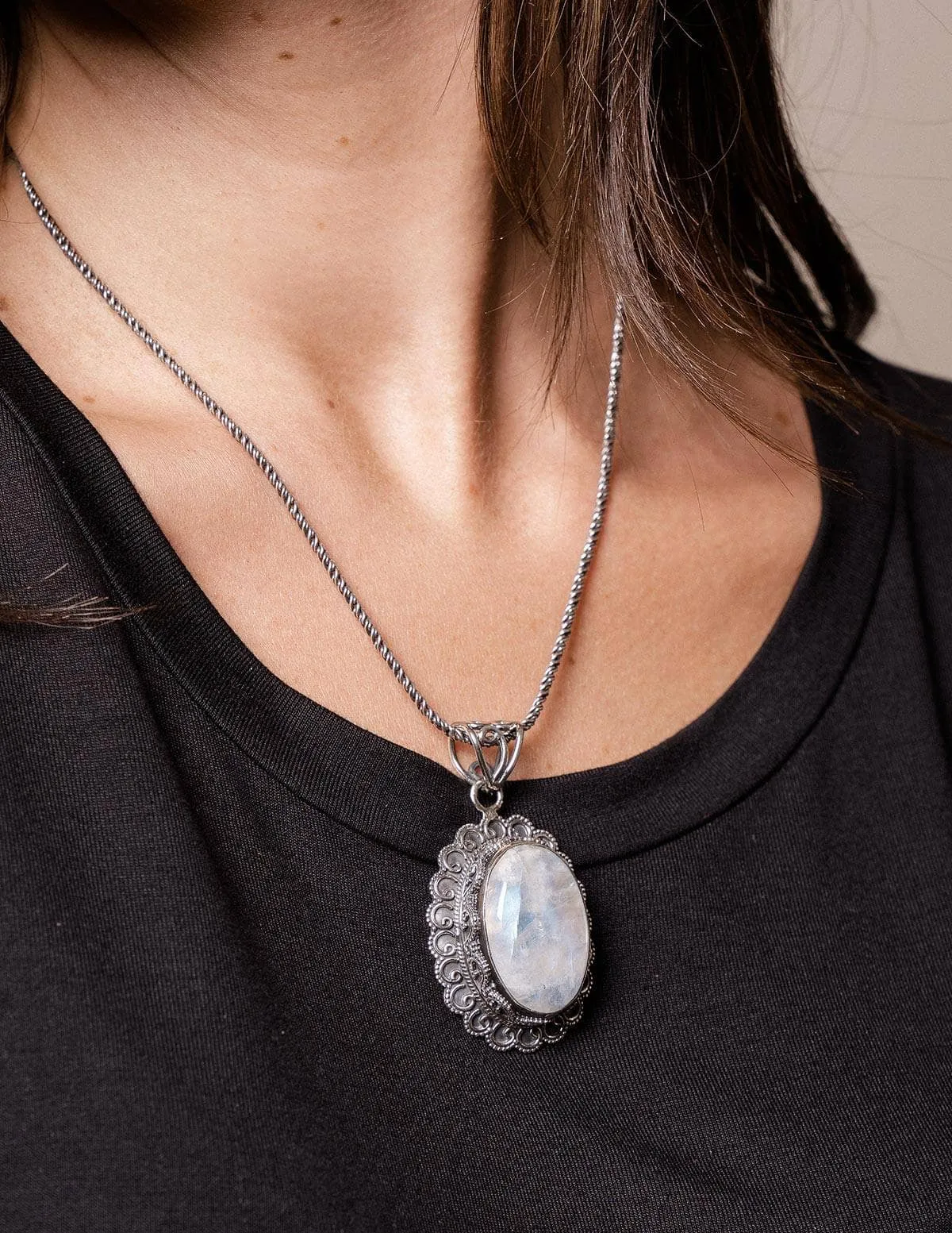Vintage Moonstone Necklace - One of a Kind