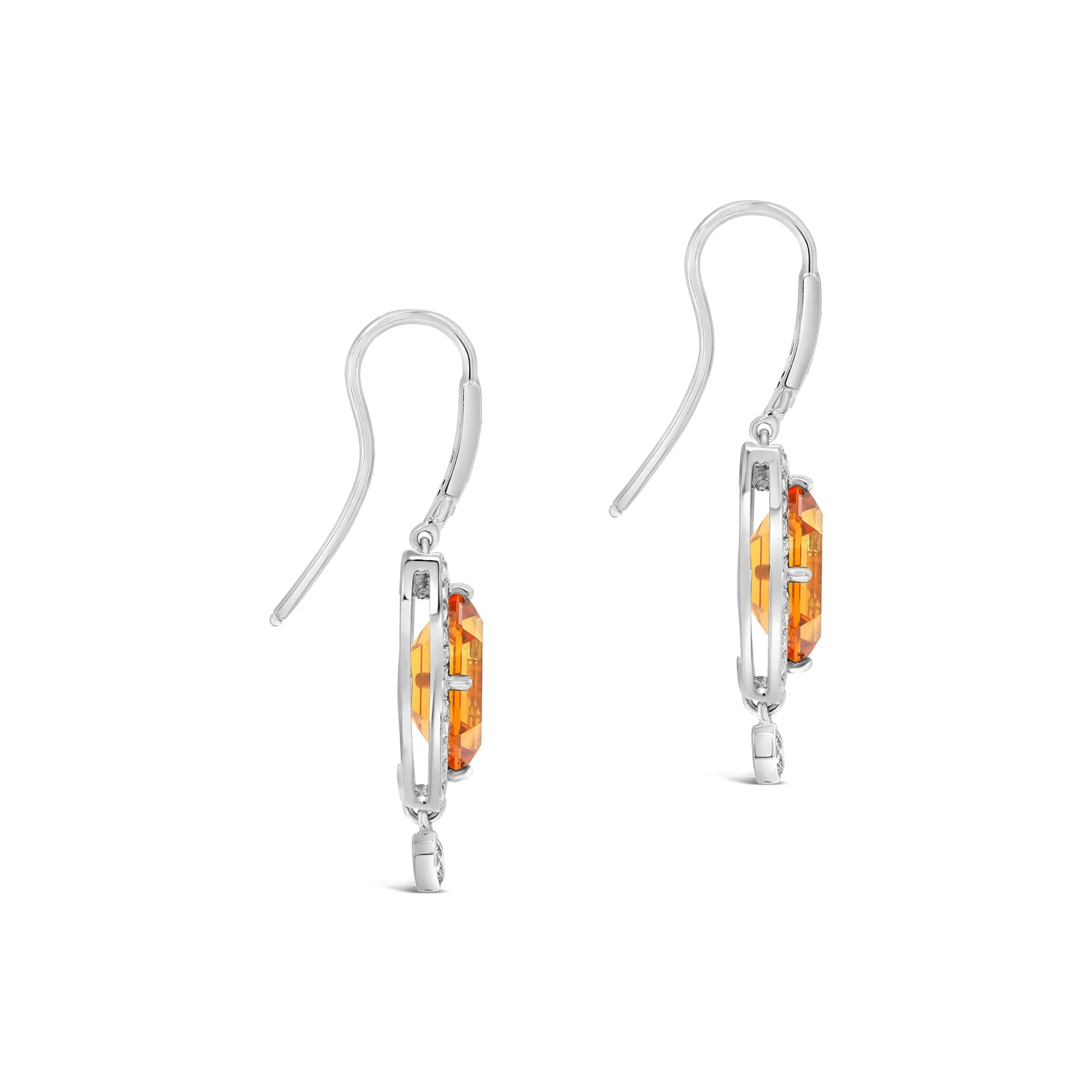 Woodlands Golden Citrine & Diamond Earrings